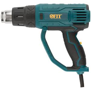 Технический фен FIT 2000 Вт, 350/600 C, 300/500 л/мин, резиновая накладка, коробка 80612