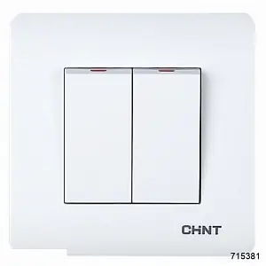 2-клавишный выключатель 10А 250В (CHINT), арт.715381