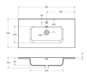 Керамическая раковина BelBagno BB900ETL