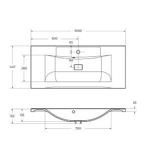 Раковина из литьевого мрамора BelBagno BB1000/445-LV-MR-PR