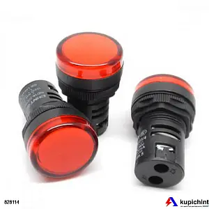 Индикатор ND16-22DS/2C красный, компактный, встр. резистор, IP65 АС/DC24В (R) (CHINT), арт.828114