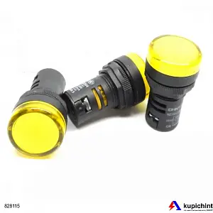 Индикатор ND16-22DS/2C желтый, компактный, встр. резистор, IP65 АС/DC24В (R) (CHINT), арт.828115