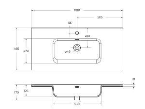Керамическая раковина BelBagno BB1000ETL