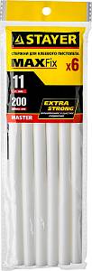 STAYER White, белые, 11 х 200 мм, 6 шт, клеевые стержни, Professional (2-06821-W-S06)