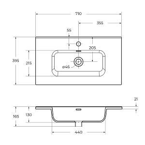 Керамическая раковина BelBagno BB700/390ETL