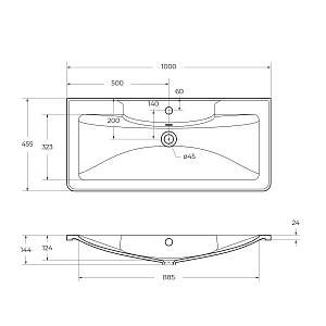 Раковина из литьевого мрамора BelBagno BB1000/455-LV-MR-ALR